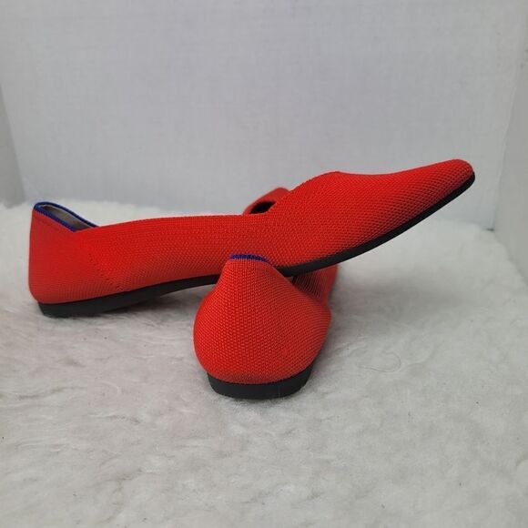 Rothy's The Point Retired Red Flame Slip On Flats Women's Size 9.5 - Picture 6 of 10